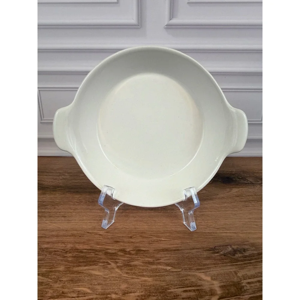 VTG Set of 3 Arabia Finland White Porcelain Au Gratin Baking Dish Skillet 5 1/2